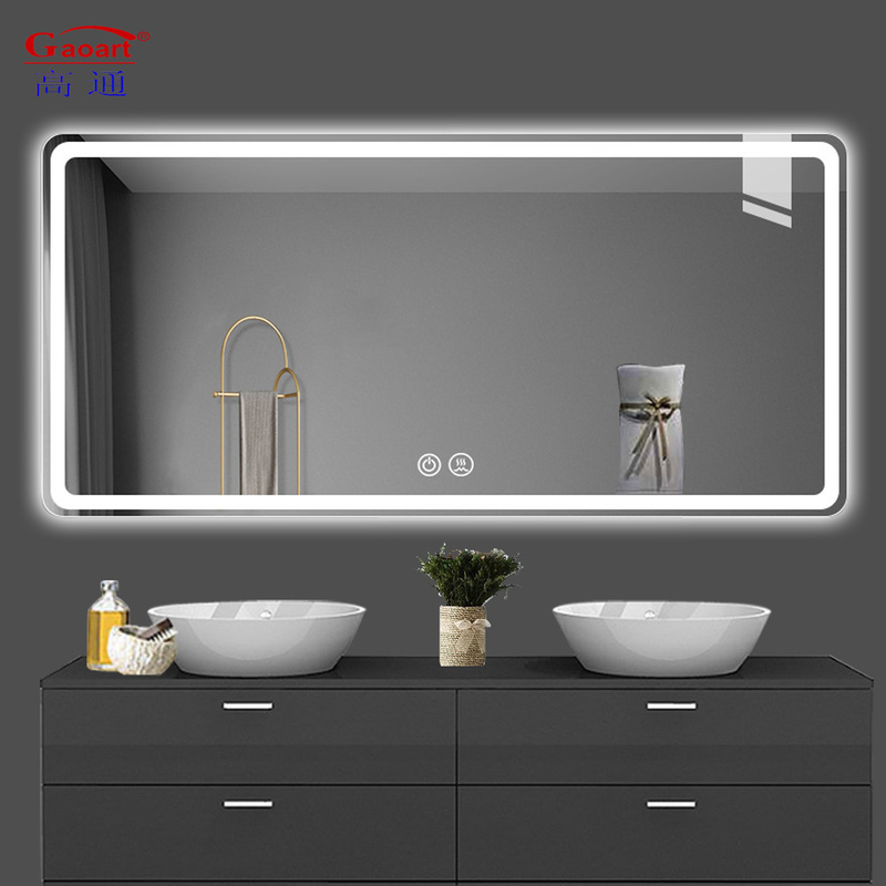 Custom Backlit Full Length Wall Hanging Mirror with LED Bathroom Light Glass Mirror