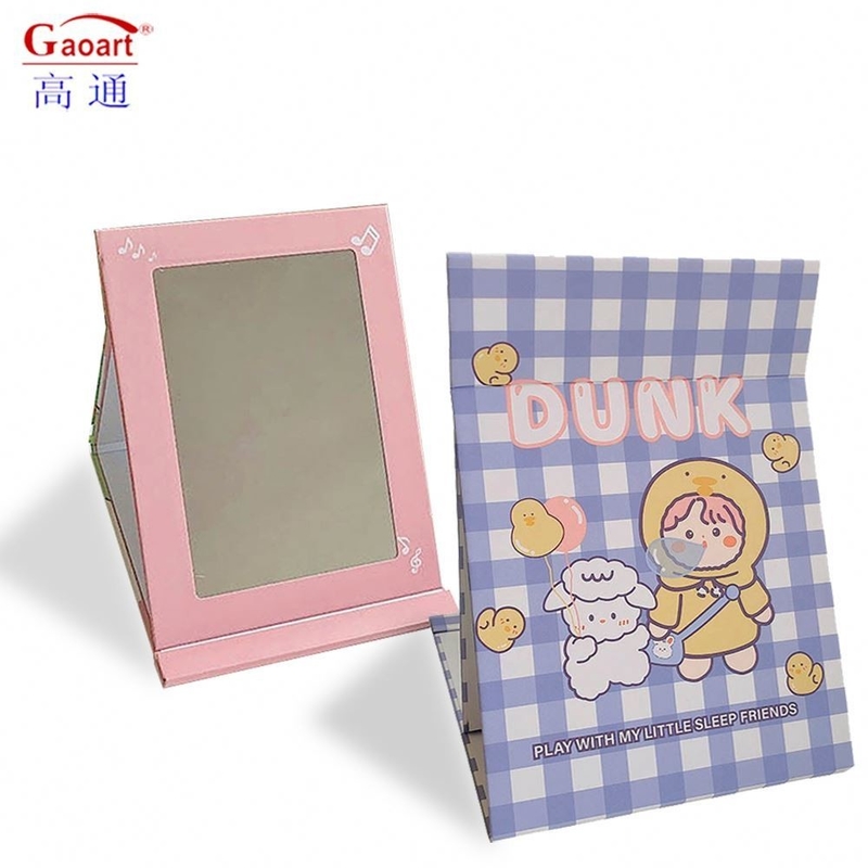 Customized Mini Round Pocket Vanity Heart Shaped Makeup Compact Mirror for Touch-Ups