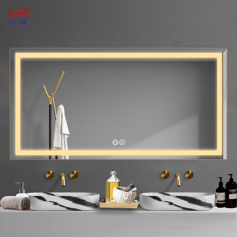 Touch Switch Fashion Round Led Light Wall Full Length Shower Fogless Bedroom Decoration Smart For Bathroom Mirror