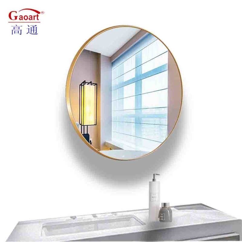 Large Bathroom Wall Mirror with Aluminium Alloy Frame and Glass Mirror in Black Color