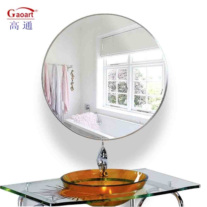 Home Wineshop Customized Size Metal Wall Gold Decor Iron Sticker With Frame Salon Mirror