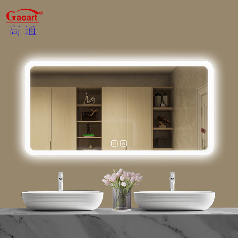 Large Black Bedroom LED Mirror Station for Full Size Bathroom Decoration in Hotel Product