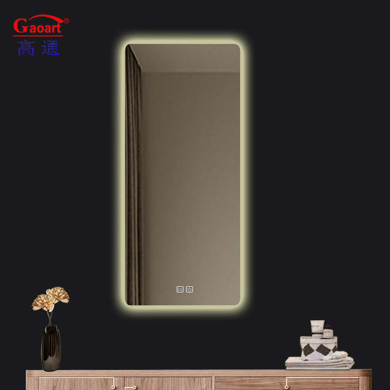 Modern Design Glass Waterproof Smart Fitness Bevelled Touch Mirror With Led for Hotel