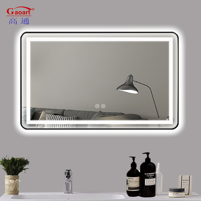 Backlit Bathroom Mirror LED Waterproof Smart Fitness Bevelled Touch Screen Wall Decor
