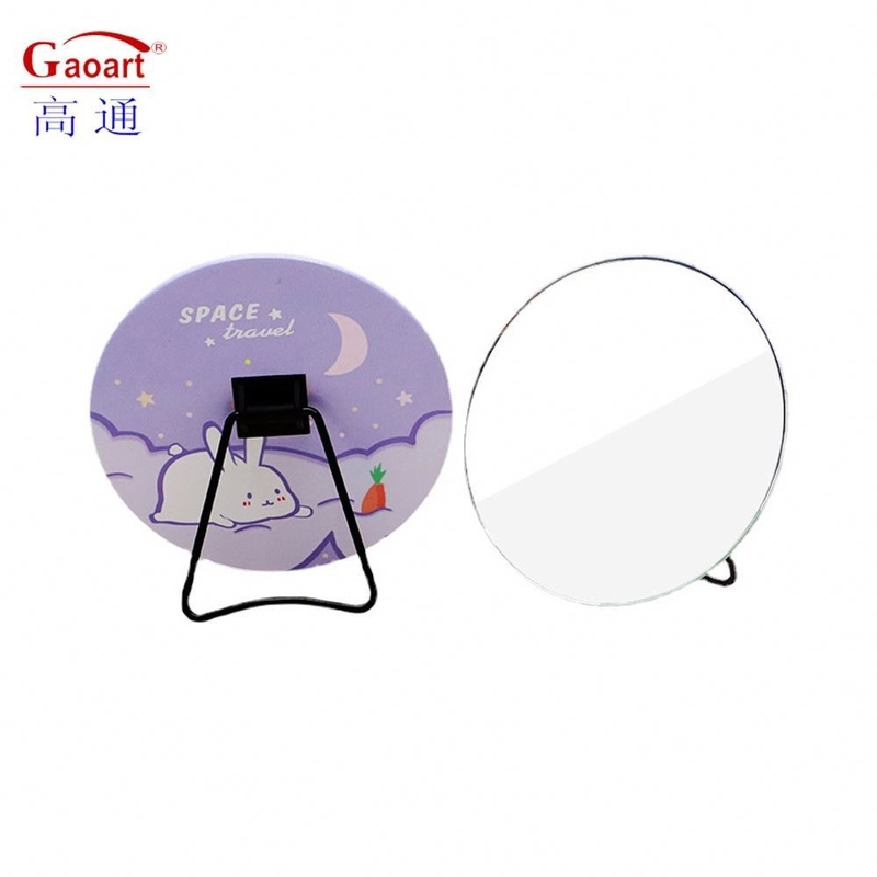 Portable Heart Shaped Vanity Mini Custom Home Decor Mirror with Adjustable Pocket