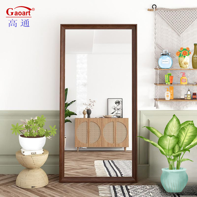 Plastic Frame Antique Gold Vintage Arch Bathroom Toilet Mirror for Customized Size