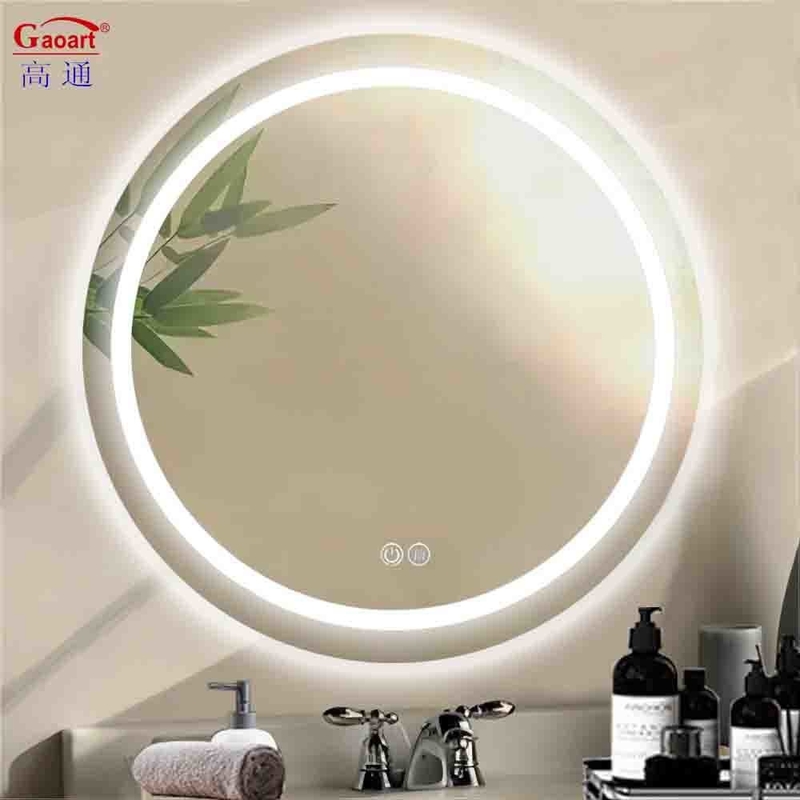 Smart Led Touch Switch Bathroom Mirror with Antifog Function and Modern Glass Mirror