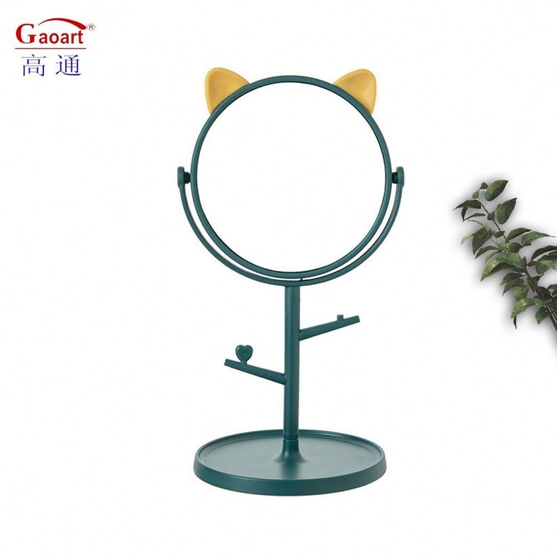 Small Circle Plastic and Glass Mirror for Everyday Top Fashion Adjustable Make Up