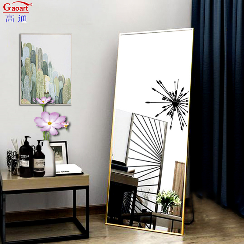 European Style Entry Home Decor Mirror Full Length Dressing with Aluninium Alloy Frame