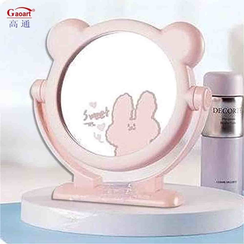 Modern Compact Vanity Table Makeup Mirror with Cute Design and Glass Material 100 Pcs