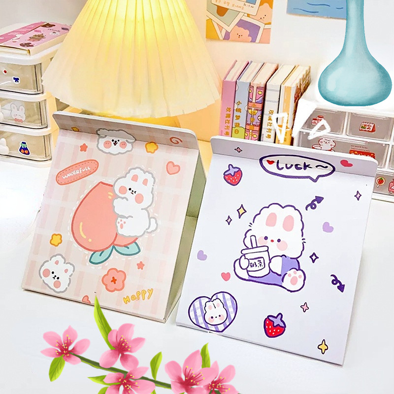 Extra LOGO Yes Cute Heart Shaped Foldable Makeup Mirror for Travel and Cosmetic