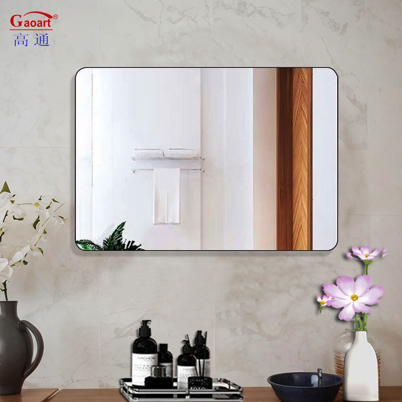 Oval Bathroom Framed Wall Art Modern Hanging Large Aluminum Sticker Gold Frame Mirror