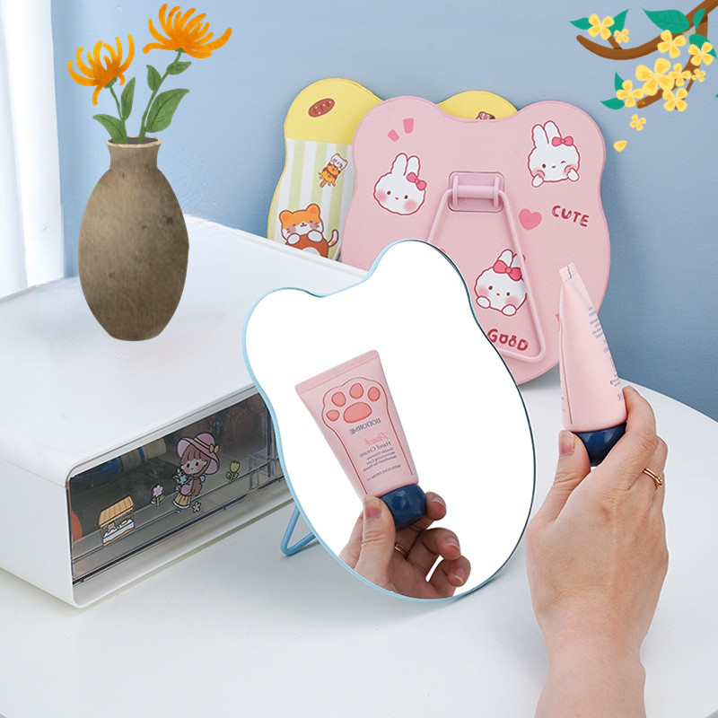 Customizable Lighted Pocket Mirror for Little Lady's Dressing and Makeup Touch-Ups