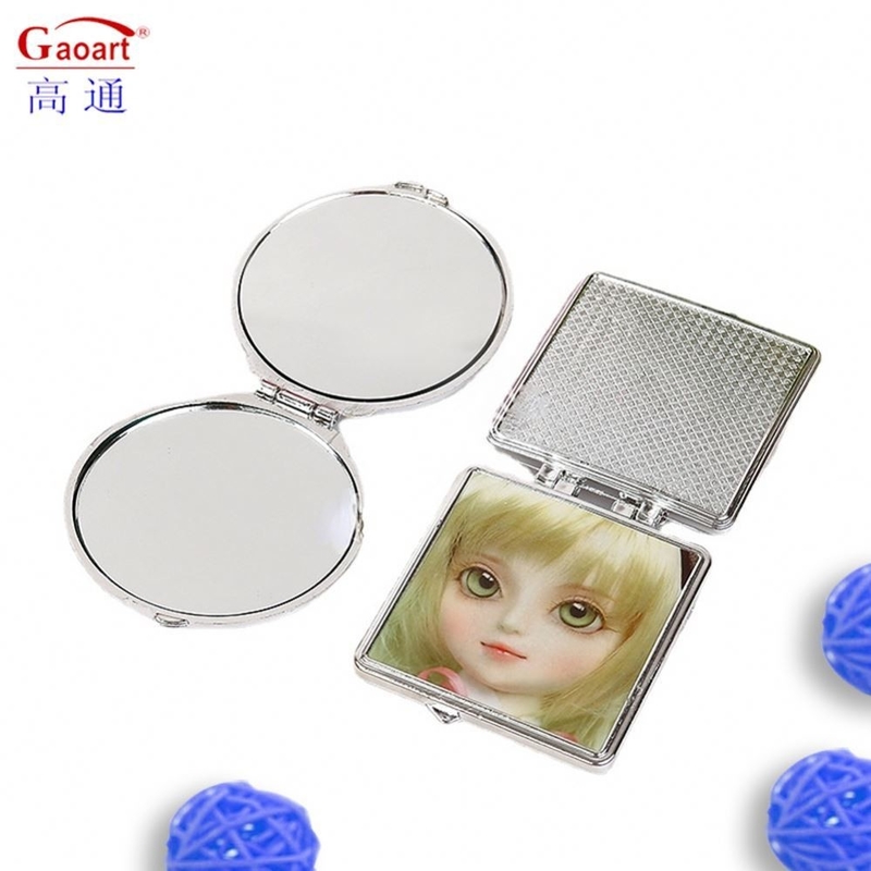 Compact Circle Cosmetic Petit Miroir Round Light Little Mirror with Plastic Glass Mirror