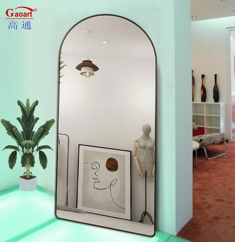 Barber Standing Wall Decor House Full Body Length Floor Mirror with Aluninium Alloy Frame
