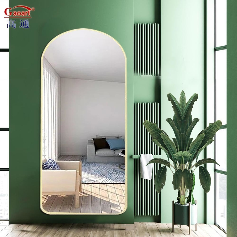 Fashion Glass Mirror Full Length Body Wall Standing Sticker Mirror for Bathroom Salon