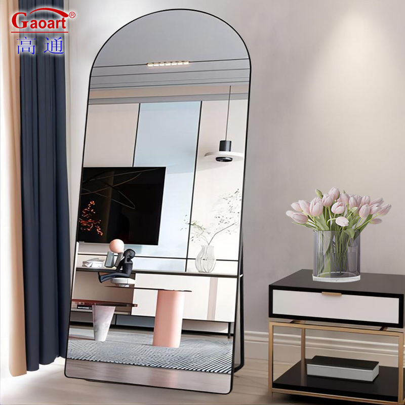 Full Length Body Salon Standing Sticker Mirror for Living Room in Bathroom Wall Decor
