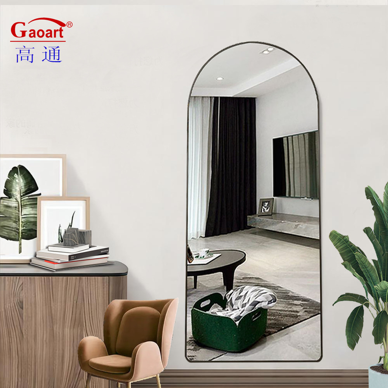 Modern Stylish Bathroom Decor Metal Hair Salon Mirrors Glass Luxury Big Light Mirror