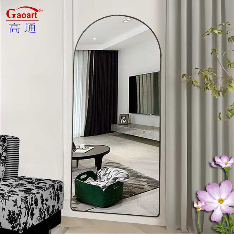 Large Bedroom Mirror Glass Floor Mirror for Entrance Hall and Bathroom Makeup Station
