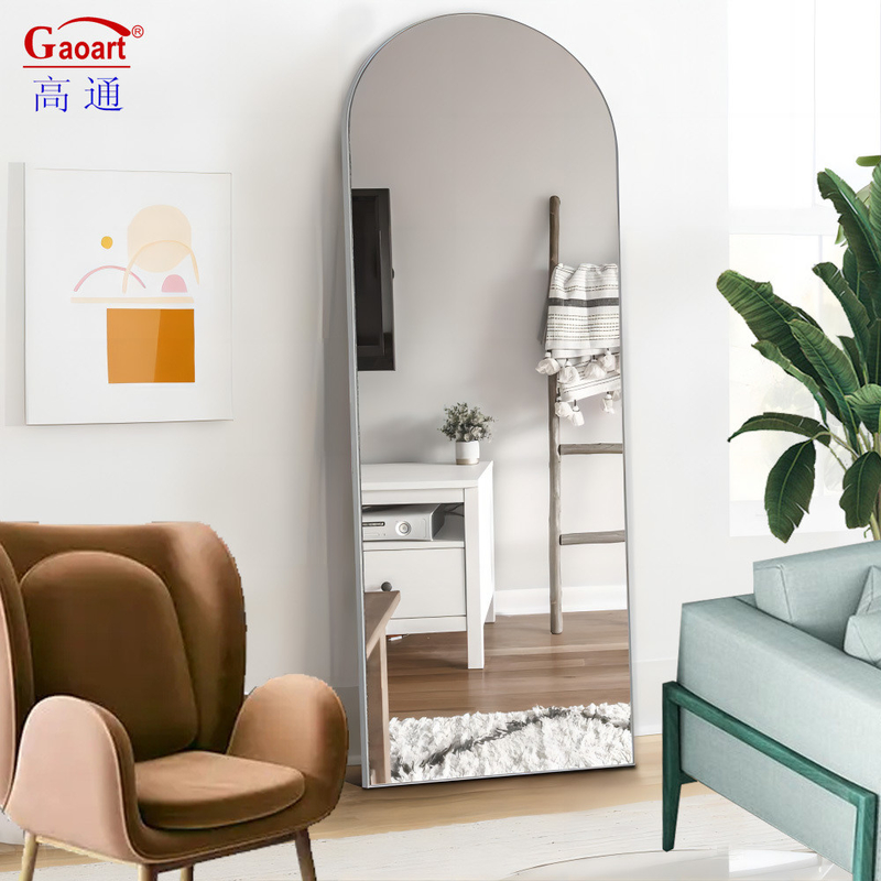 Aluninium Alloy Frame Large Bathroom Iron Metal Wall Gold Full Length Standing Mirrors