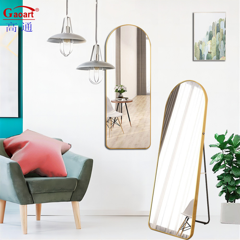 Nordic Silver Design Unbreakable Glass Mirror in Oval Style with Customized Size