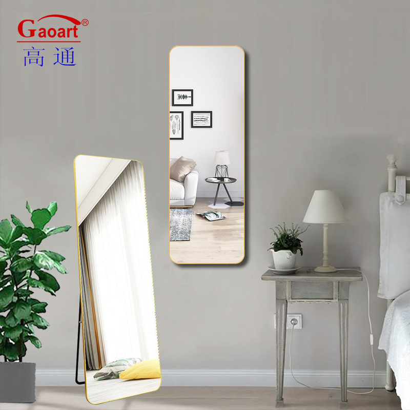 Golden Square Bathroom Wall Hanging Mirror for Large Bedroom Livingroom Hair Salon