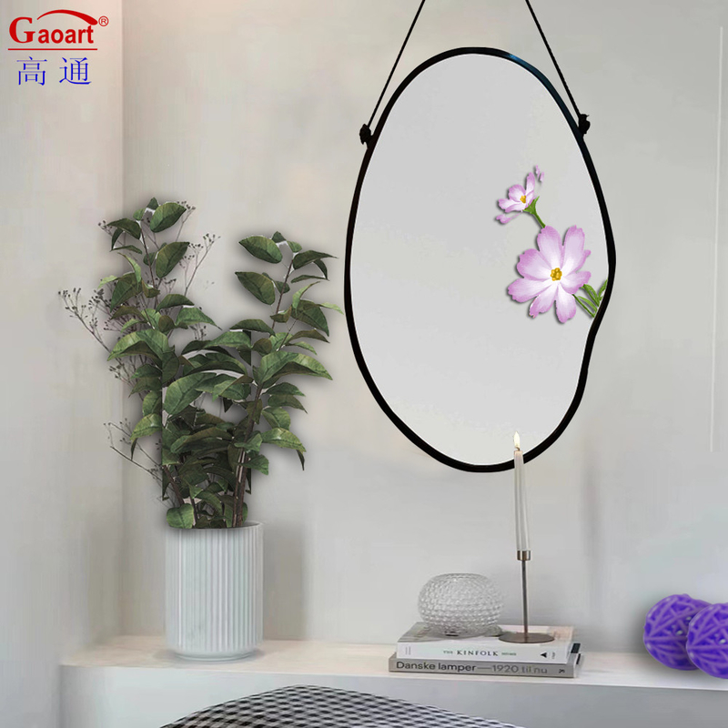 Wall Mirror Antique Lanyard Style Vintage Plastic Frame for Bathroom Toilet Decoration
