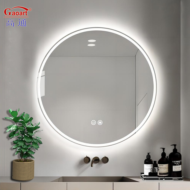4mm Ultra Thin Wall mounted Smart backlit bathroom mirror with Screen Touch Switch