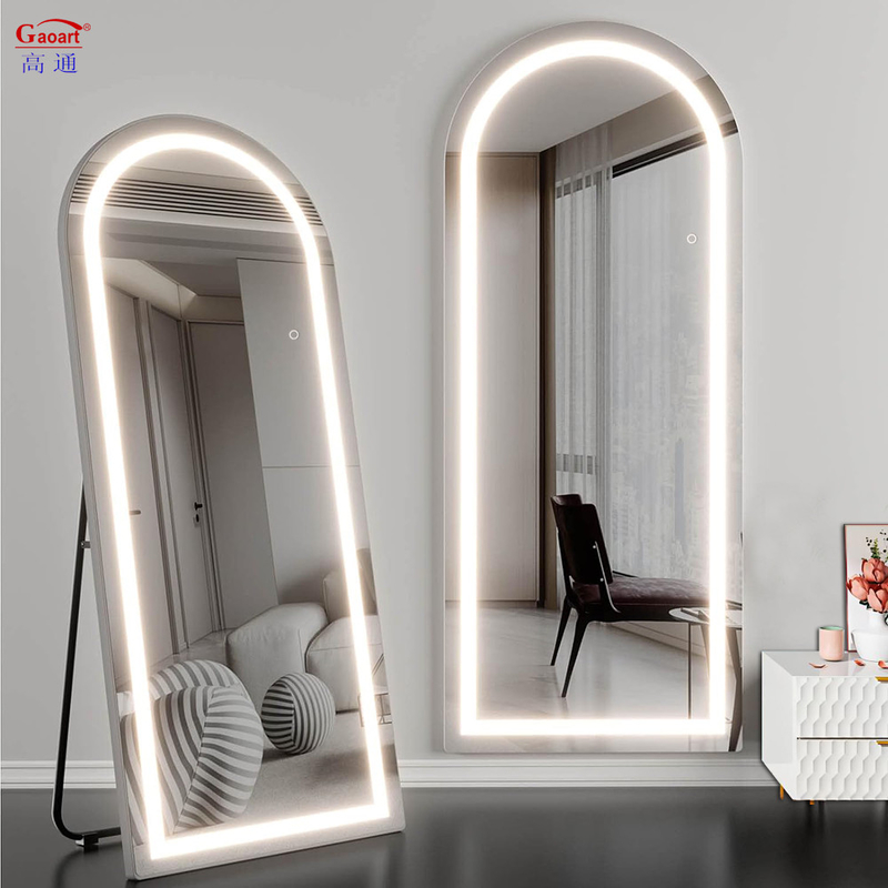 Eco Friendly Anti fog Licensed Silver Mirror Vanity Tabletop Makeup Mirror With LED Lighting